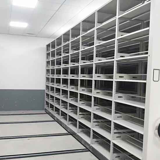 12-layer high-density shelving unit with adjustable layers