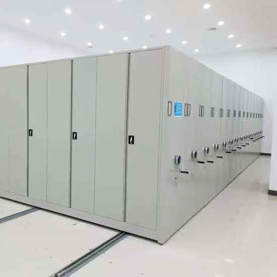 High-density mobile shelving system by Luoyang Hengna