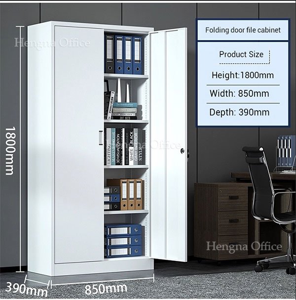 Wholesale KD Structure Metal Cupboard with Glass Swing Doors—Cost-Effective Office Furniture Solution (H1800 x W850mm)