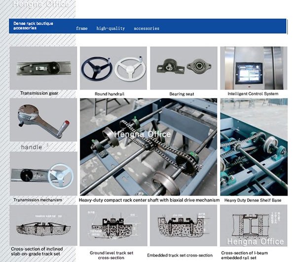 Ergonomic Manual Crank Handle with Locking Mechanism for Mobile Shelvin