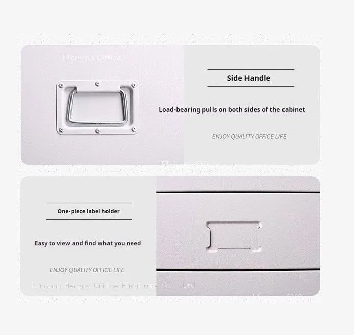 integrated label holder slot on drawer face of A0 plan chest