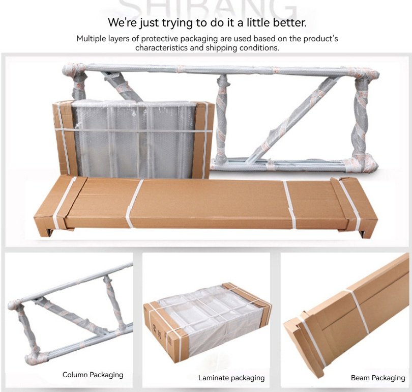 KD flat-packed stainless steel shelving for container shipping