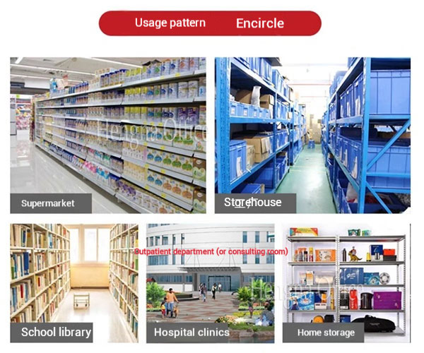 Steel library shelving used in school libraries, archives, bookshops and stores for space-saving storage